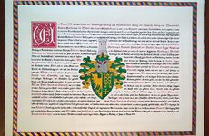 mittelalterlich gestalteter Ritterbrief - Aquarell und Tusche auf Büttenpapier - A3 -  Larp Urkunde erstellen lassen