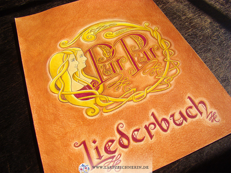 Cover Illustration für das Purpur "Liederbuch" - erschienen 2021 im Zauberfederverlag